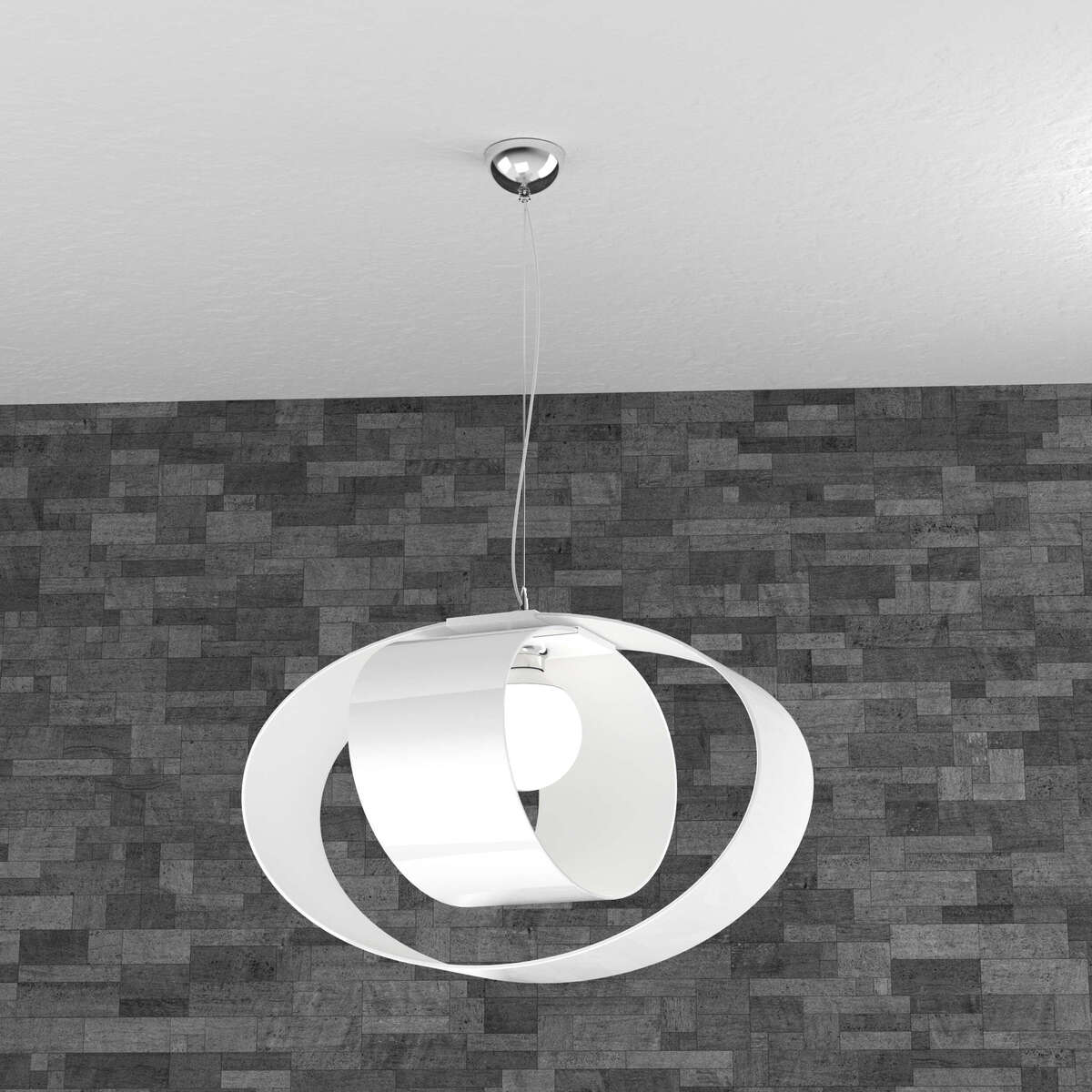 LAP SOSPENSIONE D.55 CM. 1 LUCE BIANCO