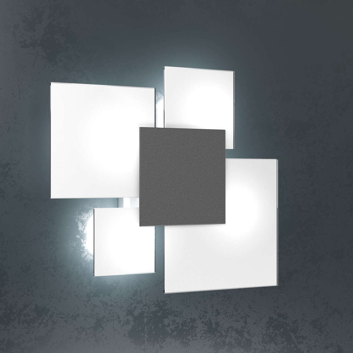 UPGRADE/45 APPLIQUE/PLAFONIERA 4 LUCI GRIGIO ANTRACITE