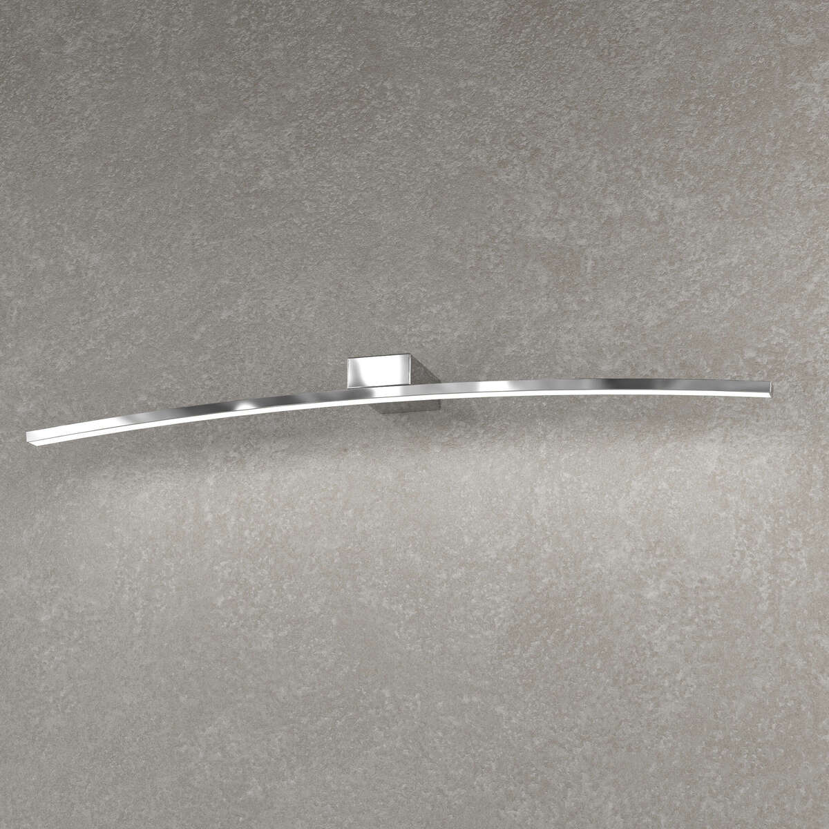 CURVED APPLIQUE MEDIA LUCE NATURALE CROMO