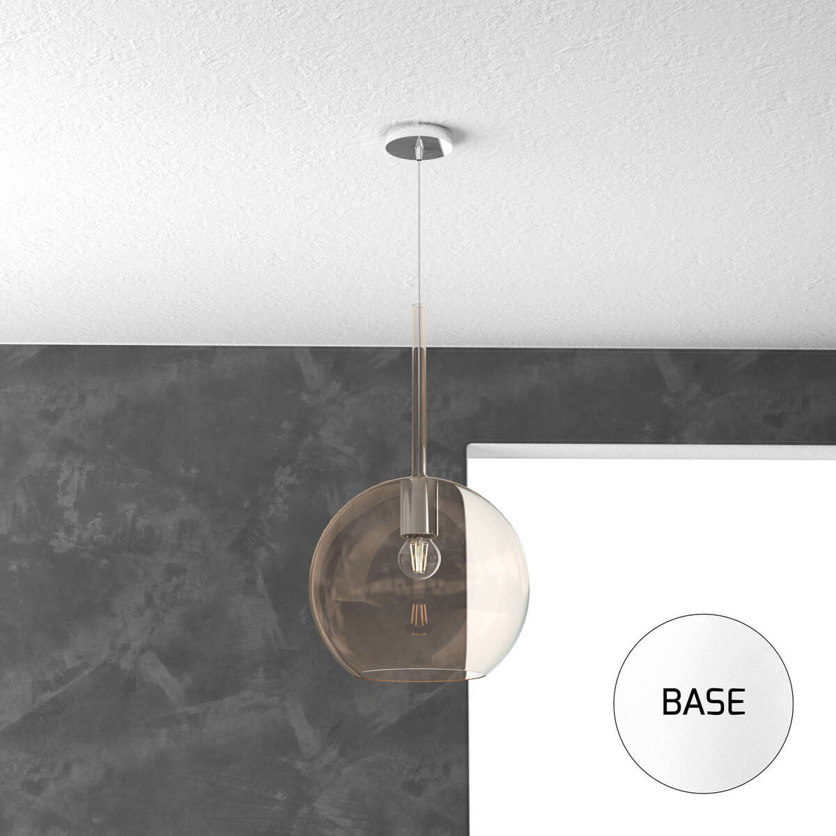 1155BI/SG-AM FUTURE SOSP. BIANCO 1 LUCE GRANDE AMBRA
