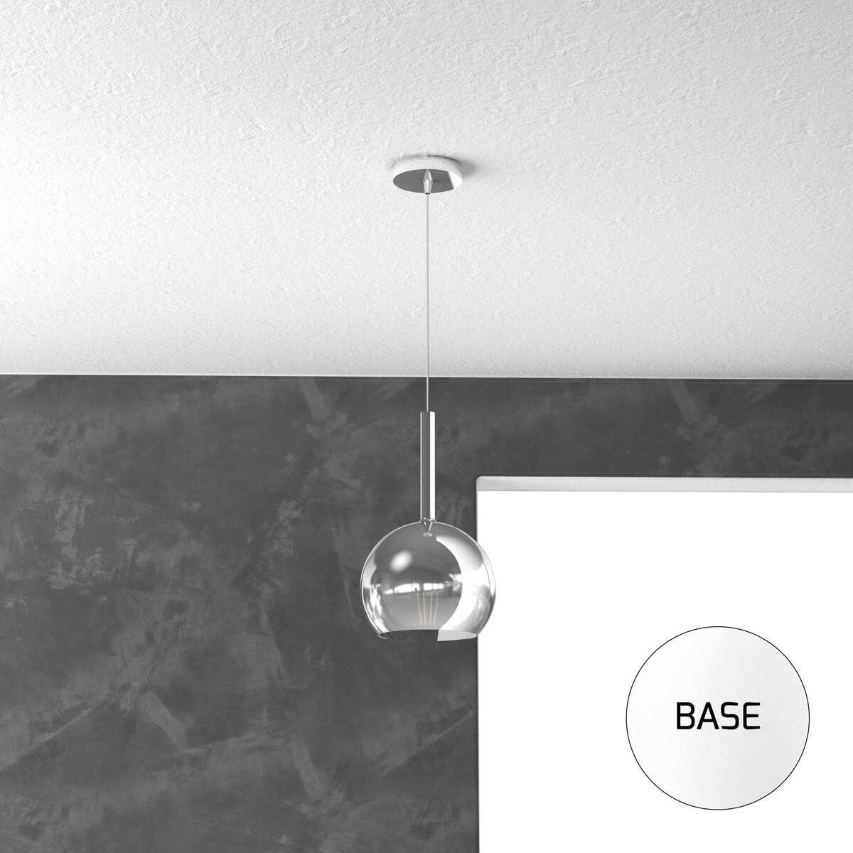 1155BI/SP-CR FUTURE SOSP. BIANCO 1 LUCE PICCOLA CROMO