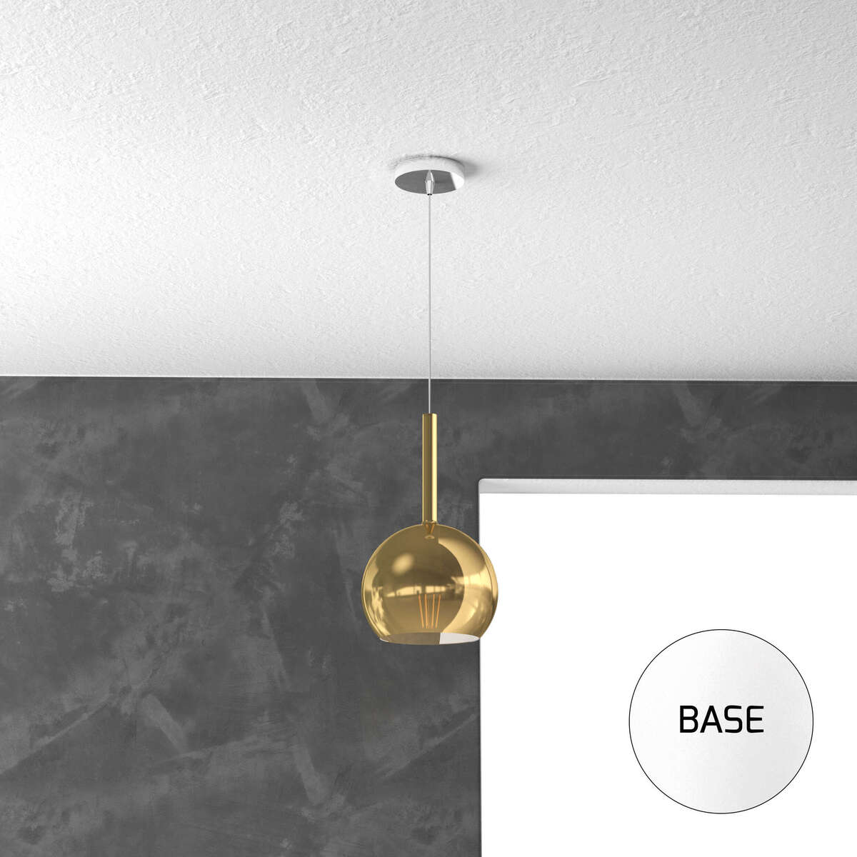 1155BI/SP-OR FUTURE SOSP. BIANCO 1 LUCE PICCOLA ORO