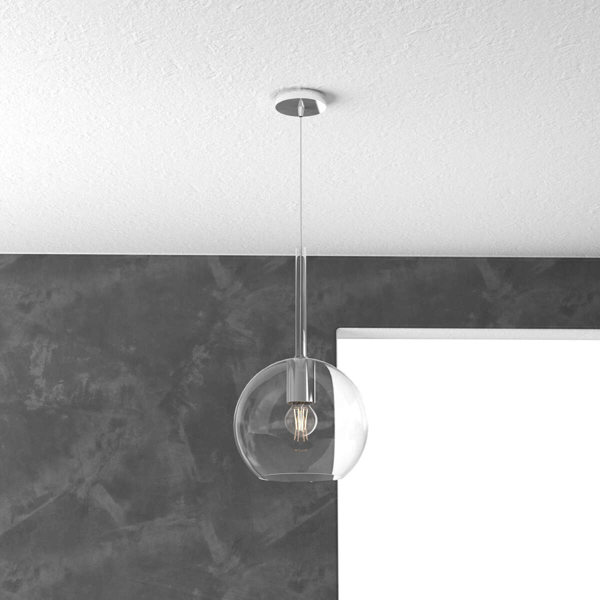 1155CR/SM-TR FUTURE SOSP. CROMO 1 LUCE MEDIA TRASPARENTE