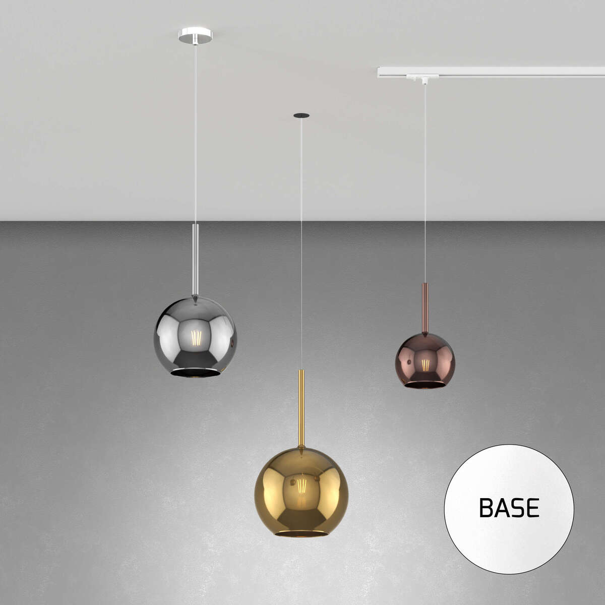 1155INCBI/SG-OR FUTURE SOSP. 1 LUCE GRANDE ORO E ROSONE DA INCASSO BIANCO