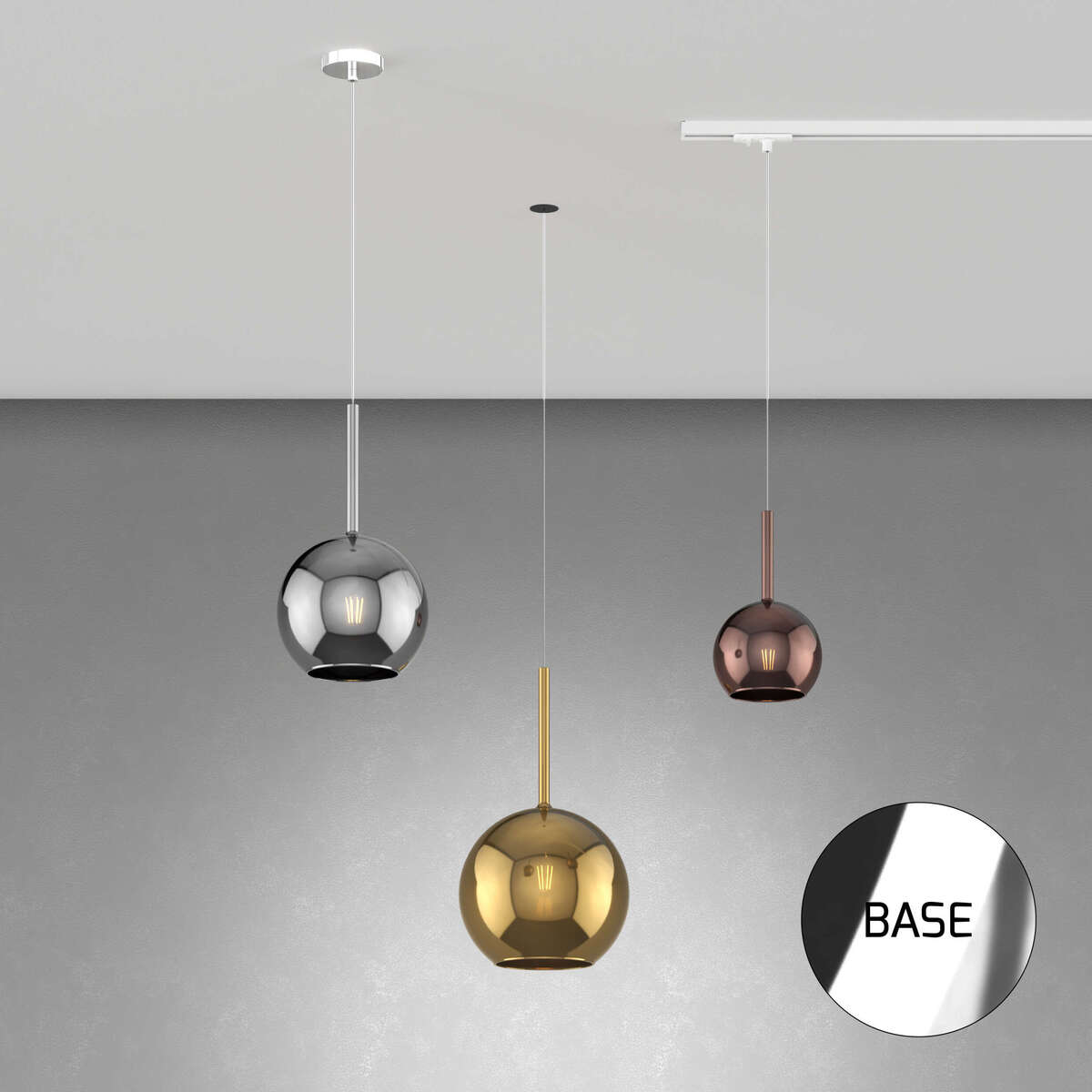1155INCCR/SG-OR FUTURE SOSP. 1 LUCE GRANDE ORO E ROSONE DA INCASSO CROMO