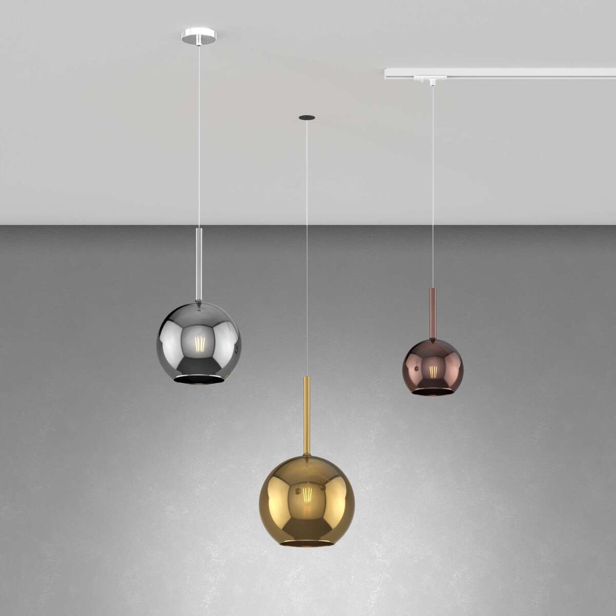 1155INCNE/SG-OR FUTURE SOSP. 1 LUCE GRANDE ORO E ROSONE DA INCASSO NERO