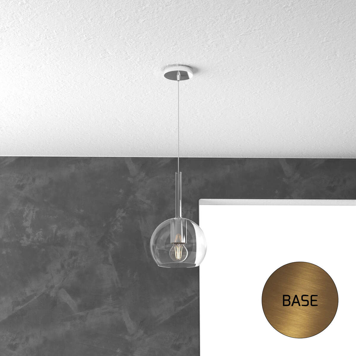 1155OS/SP-TR FUTURE SOSP. OTTONE SAT. 1 LUCE PICCOLA TRASPARENTE
