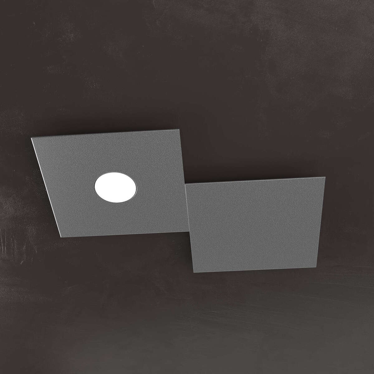 1156/1L1D-GA ECCENTRIC APPLIQUE/PLAFONIERA 1 LUCE + 1 DECORATIVO GRIGIO ANTRACITE