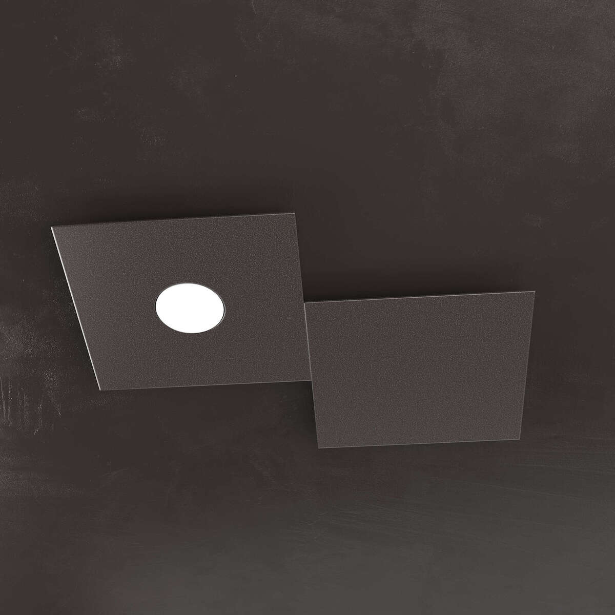 1156/1L1D-MA ECCENTRIC APPLIQUE/PLAFONIERA 1 LUCE + 1 DECORATIVO MARRONE