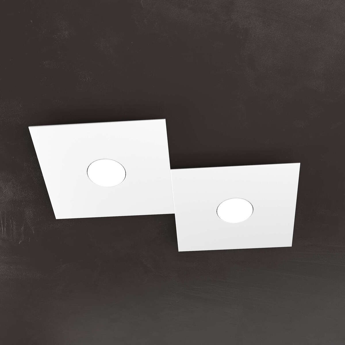 1156/2L-BI ECCENTRIC APPLIQUE/PLAFONIERA 2 LUCI BIANCO