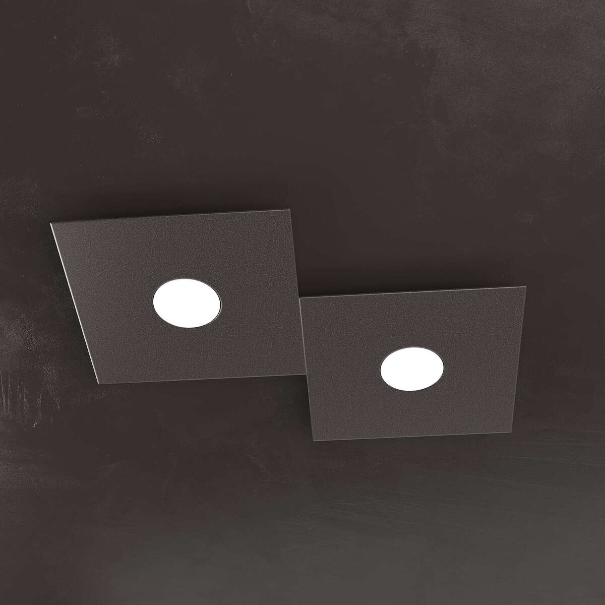 1156/2L-MA ECCENTRIC APPLIQUE/PLAFONIERA 2 LUCI MARRONE