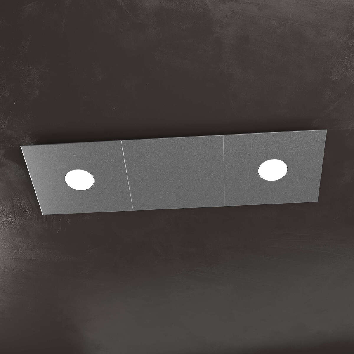 1156/2L1D-GA ECCENTRIC APPLIQUE/PLAFONIERA 2 LUCI + 1 DECORATIVO GRIGIO ANTRACITE