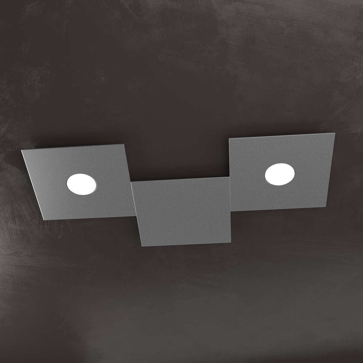 1156/2L1D-GA ECCENTRIC APPLIQUE/PLAFONIERA 2 LUCI + 1 DECORATIVO GRIGIO ANTRACITE