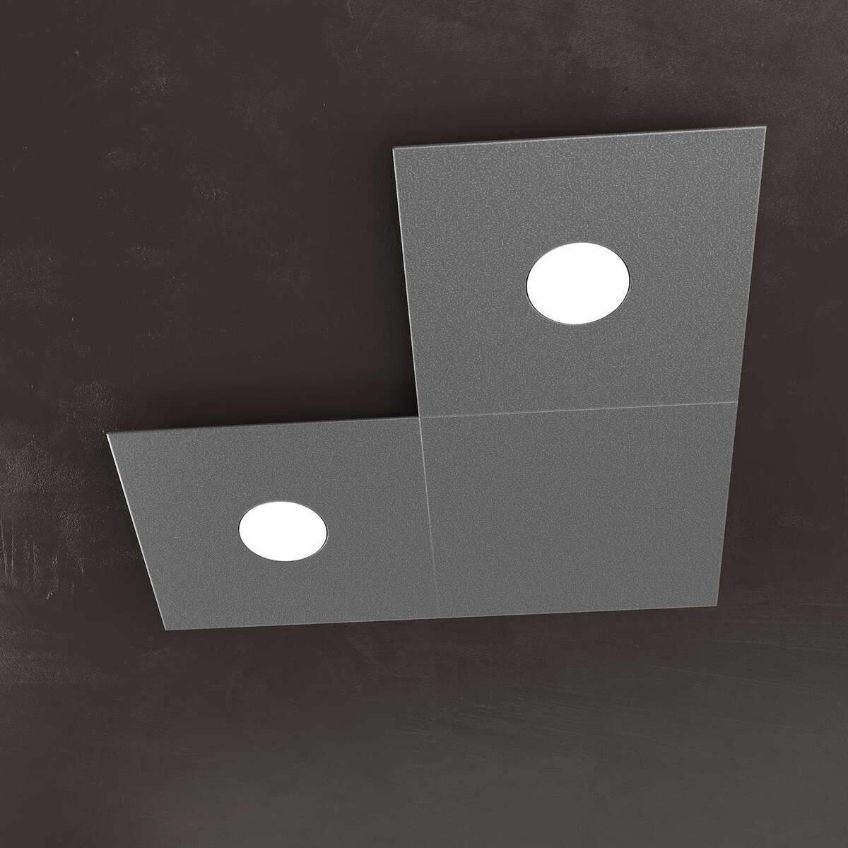 1156/2L1D-GA ECCENTRIC APPLIQUE/PLAFONIERA 2 LUCI + 1 DECORATIVO GRIGIO ANTRACITE