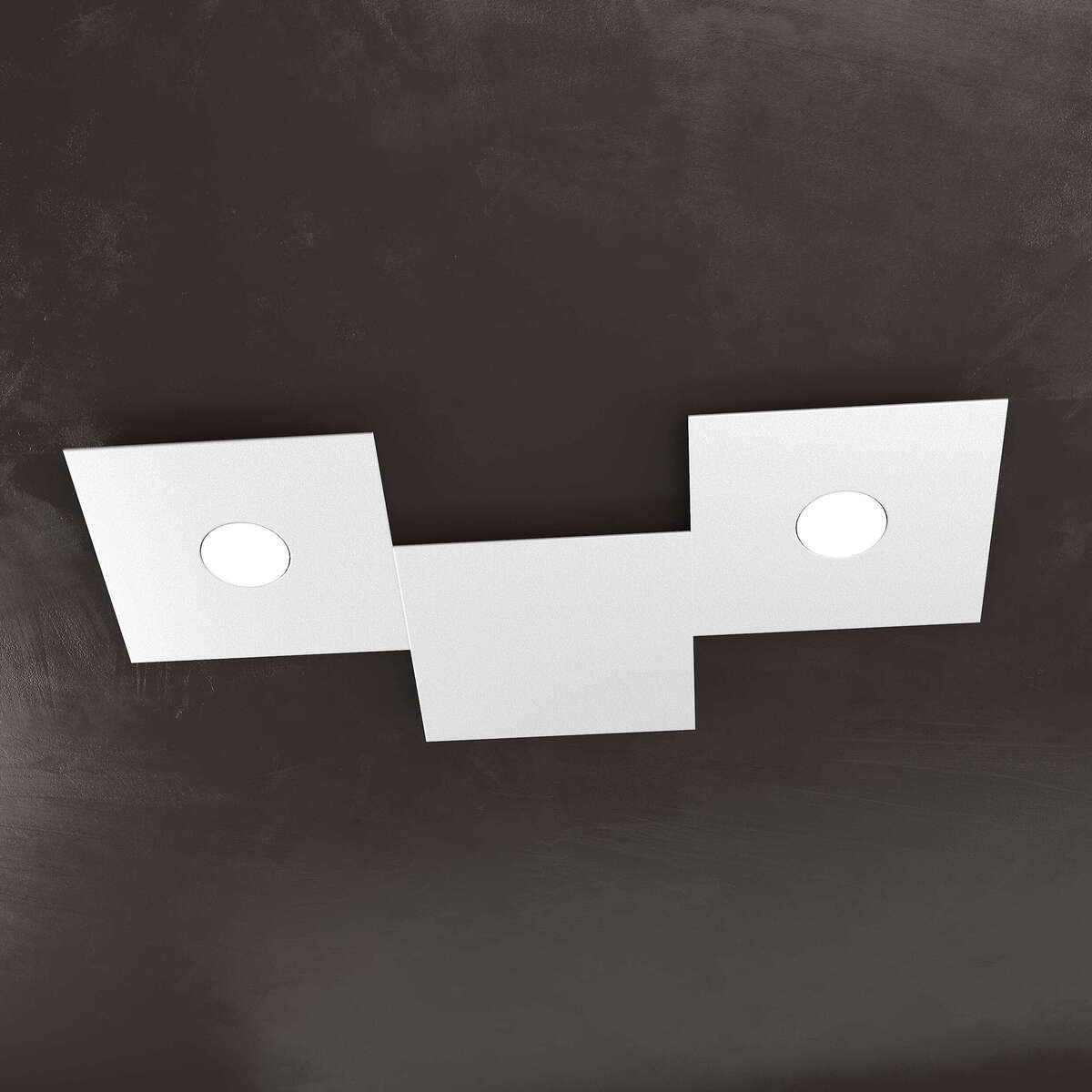 1156/2L1D-GR ECCENTRIC APPLIQUE/PLAFONIERA 2 LUCI + 1 DECORATIVO GRIGIO