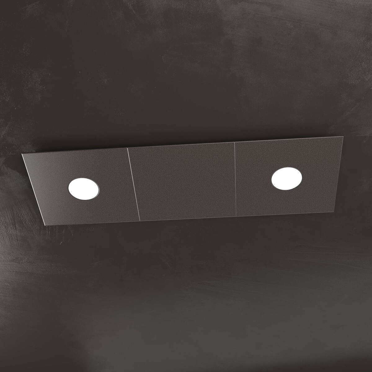 1156/2L1D-MA ECCENTRIC APPLIQUE/PLAFONIERA 2 LUCI + 1 DECORATIVO MARRONE