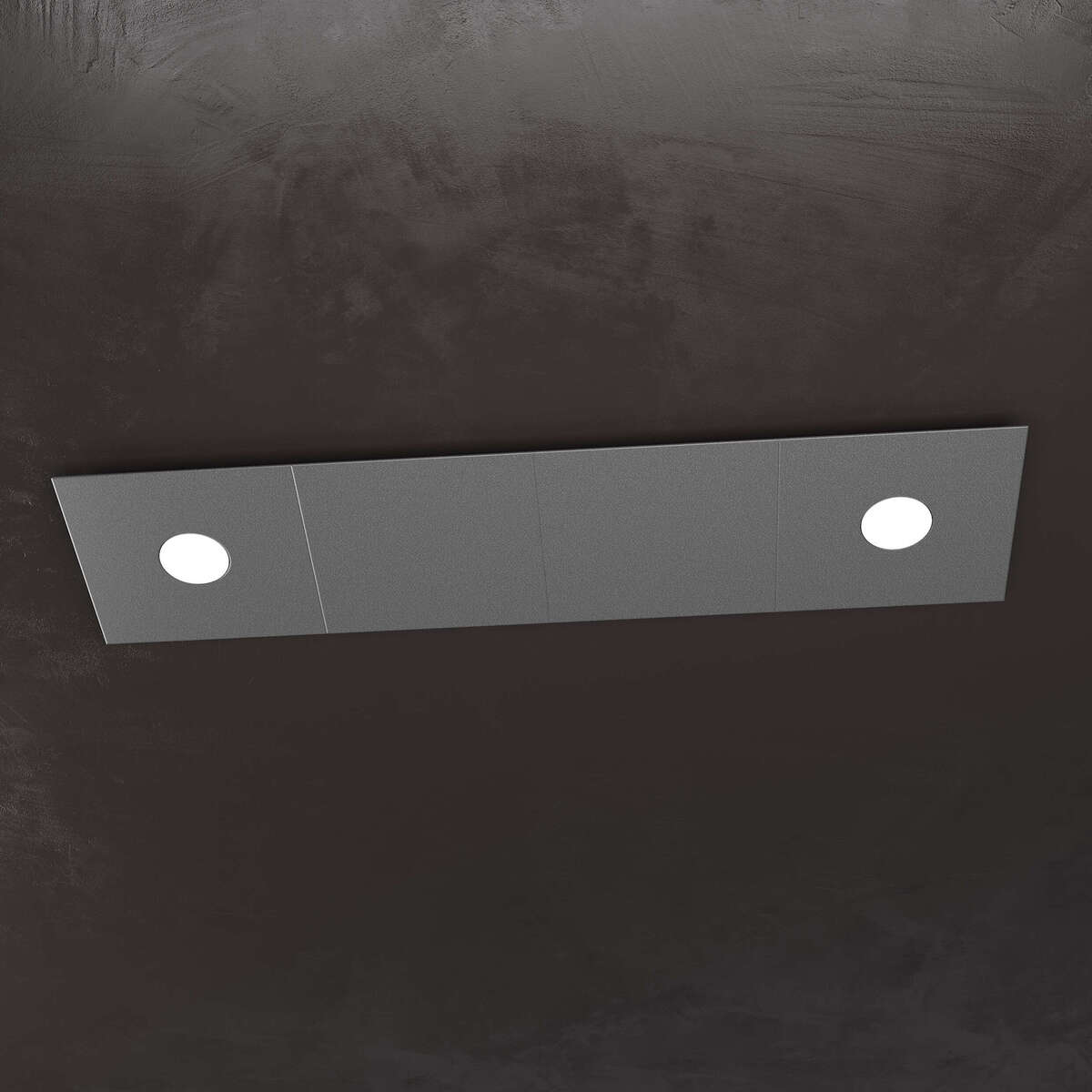1156/2L2D-GA ECCENTRIC APPLIQUE/PLAFONIERA 2 LUCI + 2 DECORATIVO GRIGIO ANTRACITE