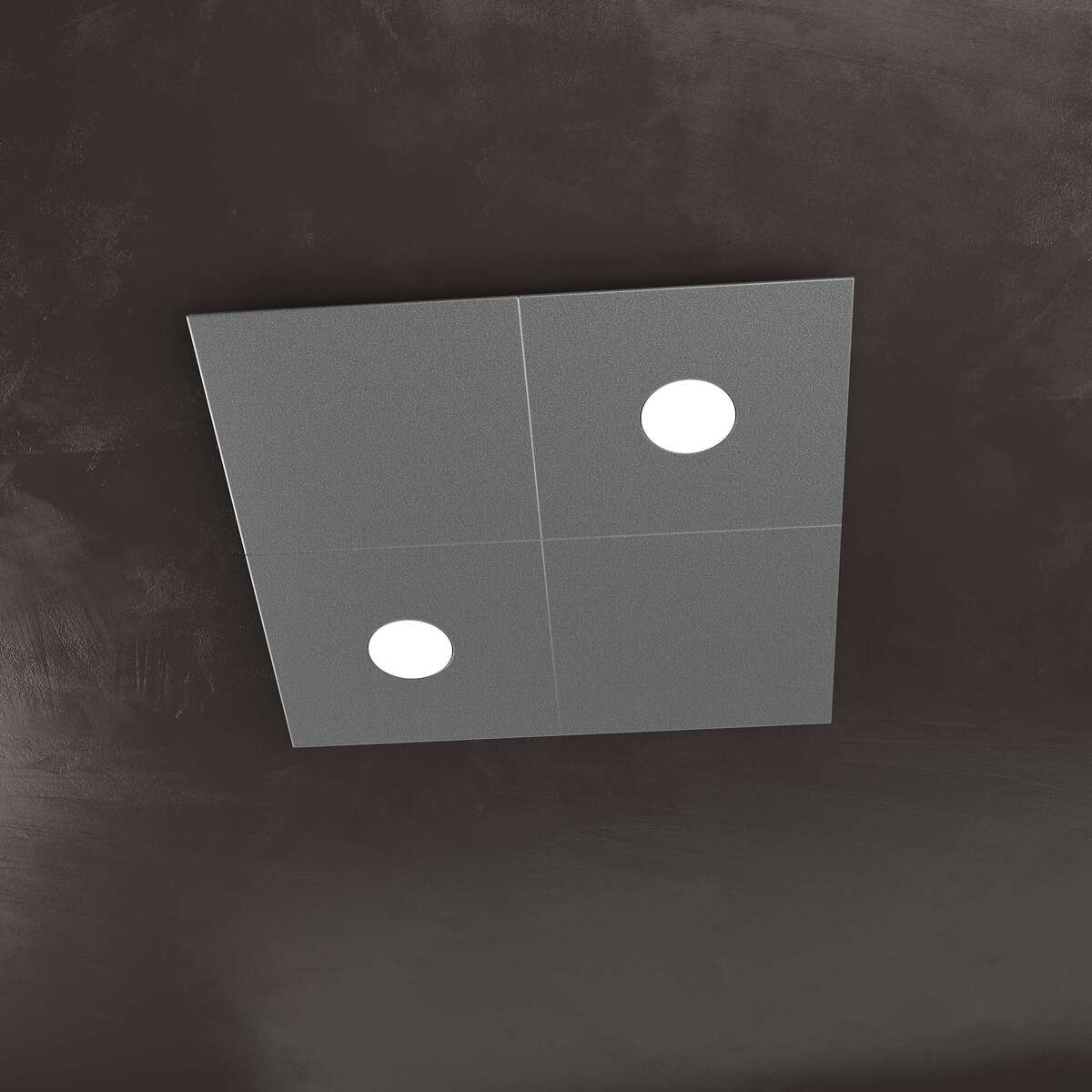 1156/2L2D-GA ECCENTRIC APPLIQUE/PLAFONIERA 2 LUCI + 2 DECORATIVO GRIGIO ANTRACITE