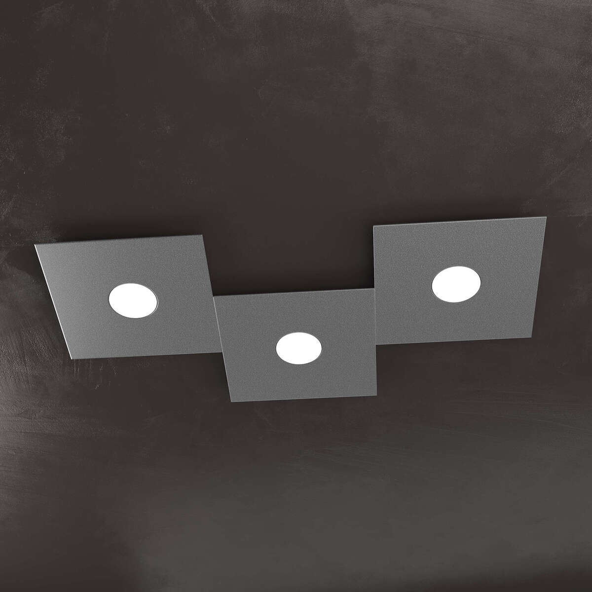 1156/3L-GA ECCENTRIC APPLIQUE/PLAFONIERA 3 LUCI GRIGIO ANTRACITE