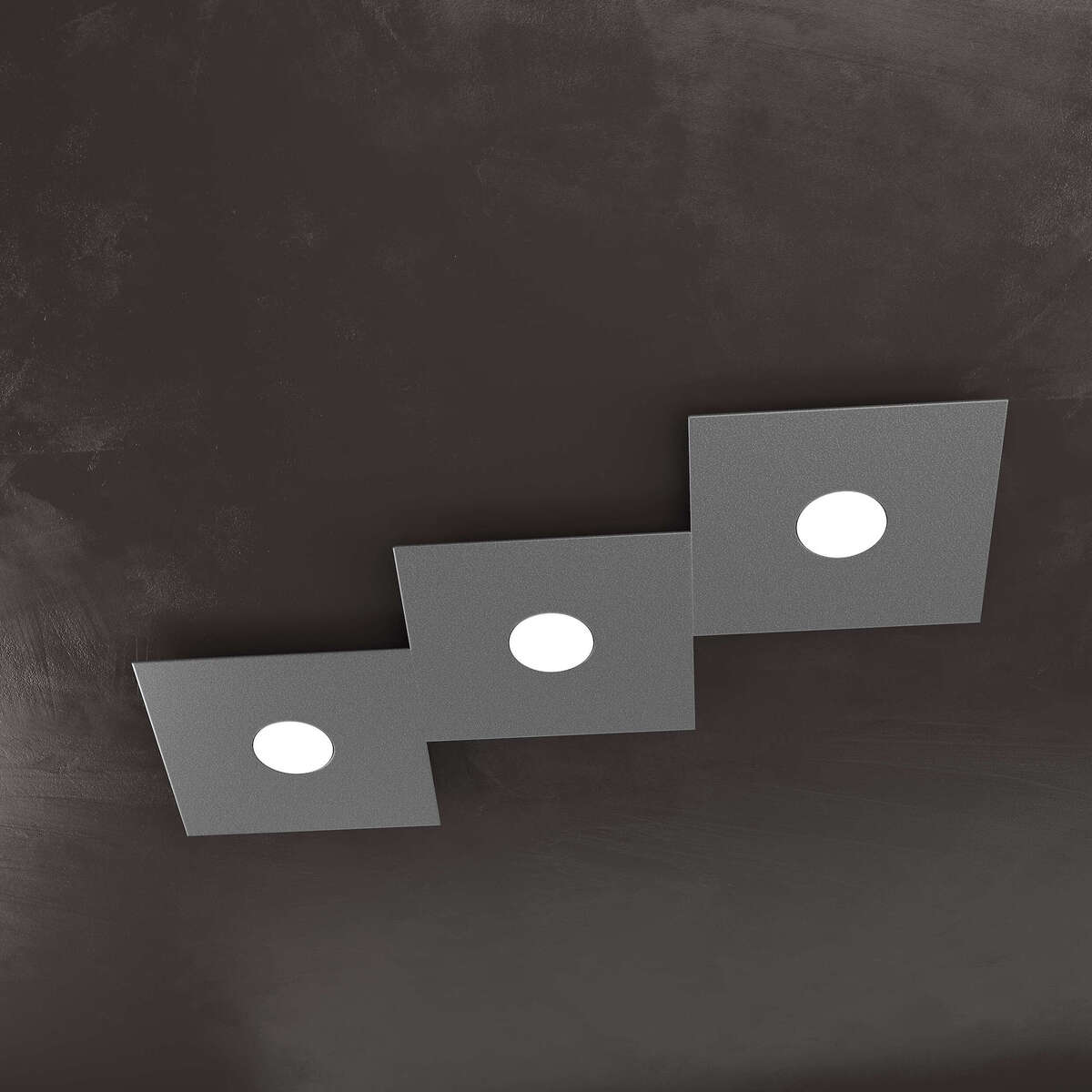 1156/3L-GA ECCENTRIC APPLIQUE/PLAFONIERA 3 LUCI GRIGIO ANTRACITE