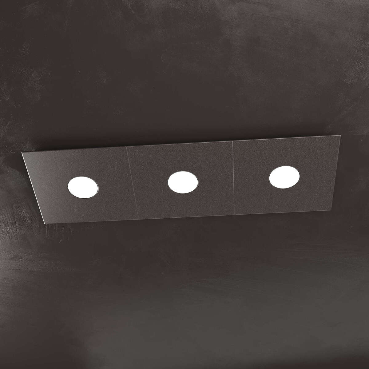 1156/3L-MA ECCENTRIC APPLIQUE/PLAFONIERA 3 LUCI MARRONE