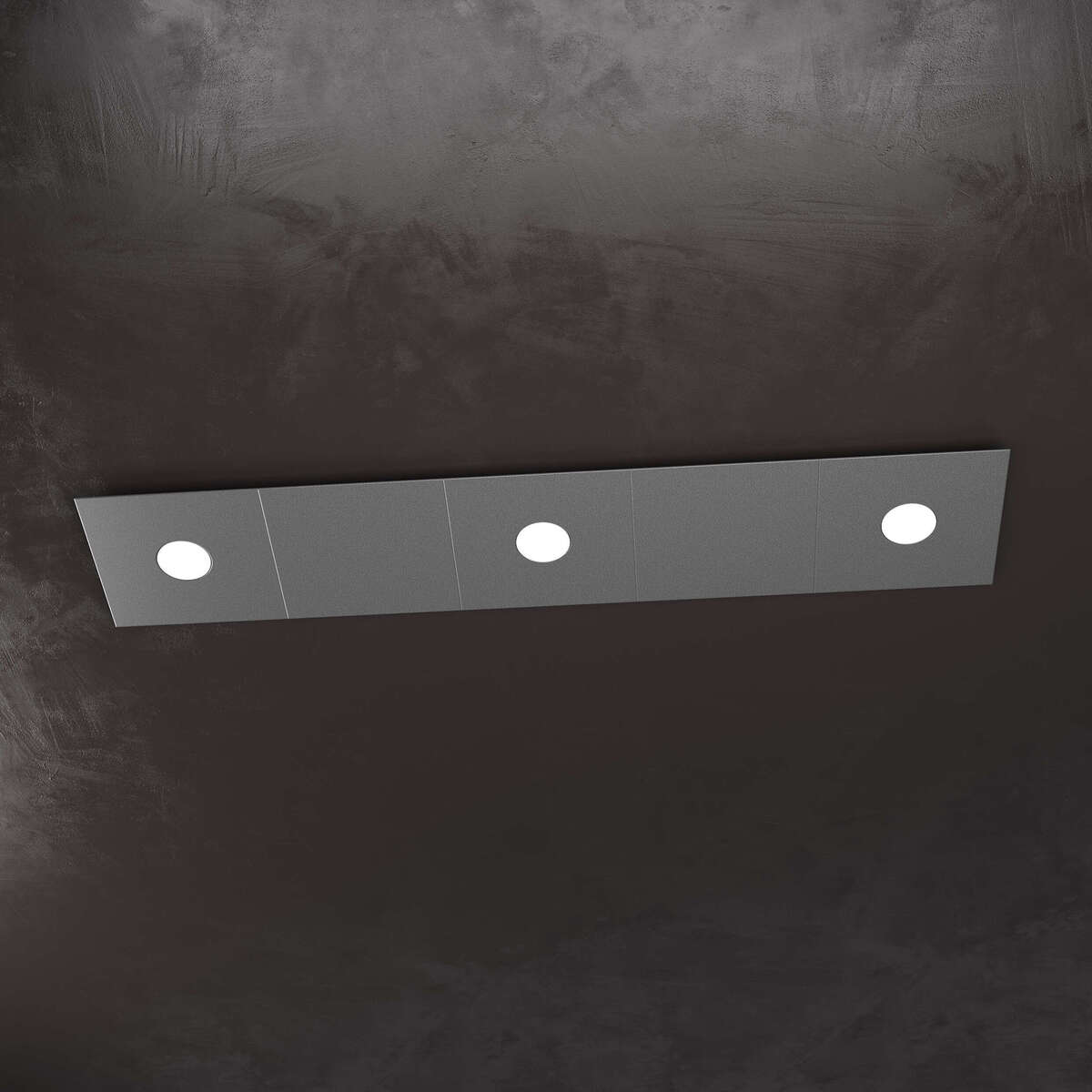1156/3L2D-GA ECCENTRIC APPLIQUE/PLAFONIERA 3 LUCI + 2 DECORATIVO GRIGIO ANTRACITE