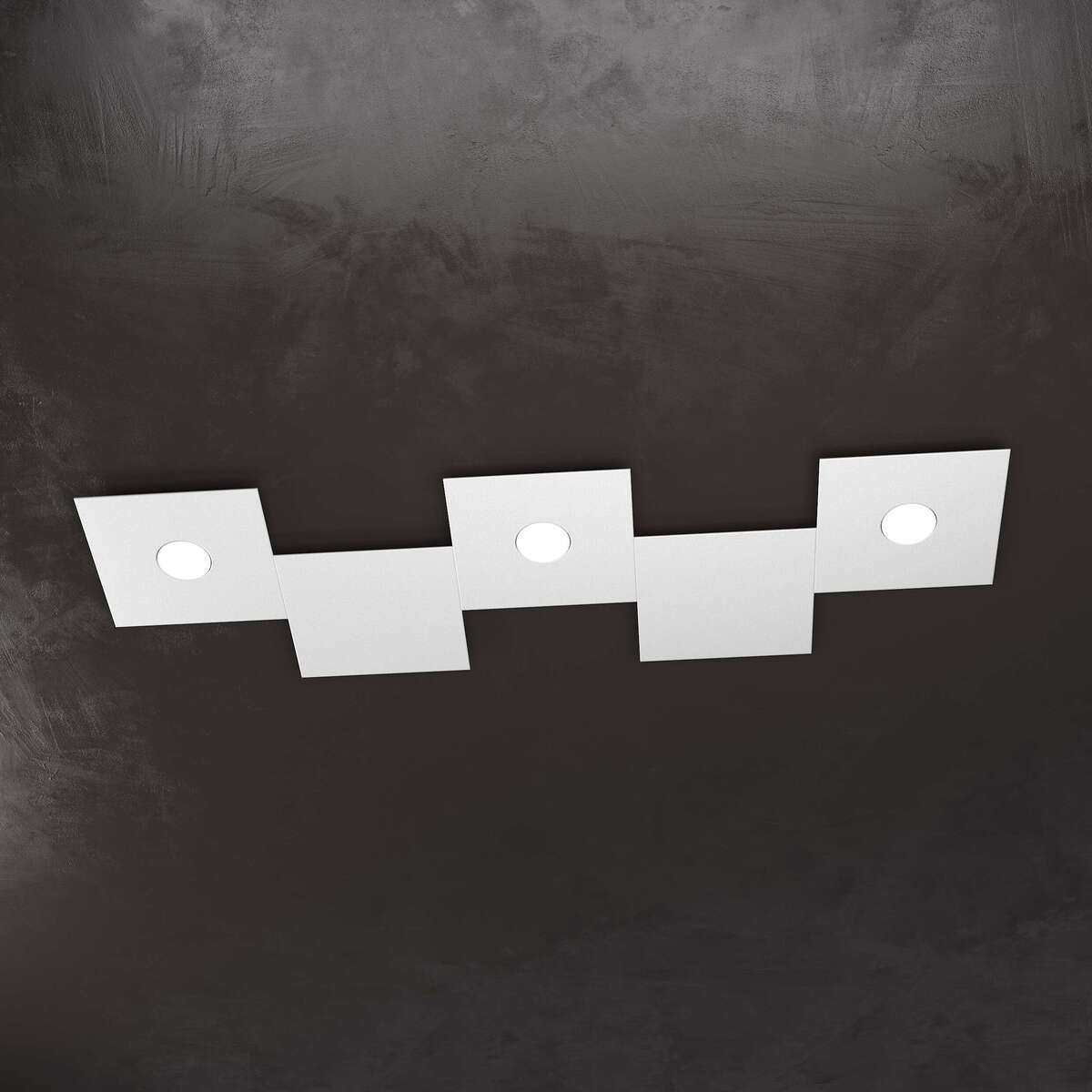 1156/3L2D-GR ECCENTRIC APPLIQUE/PLAFONIERA 3 LUCI + 2 DECORATIVO GRIGIO