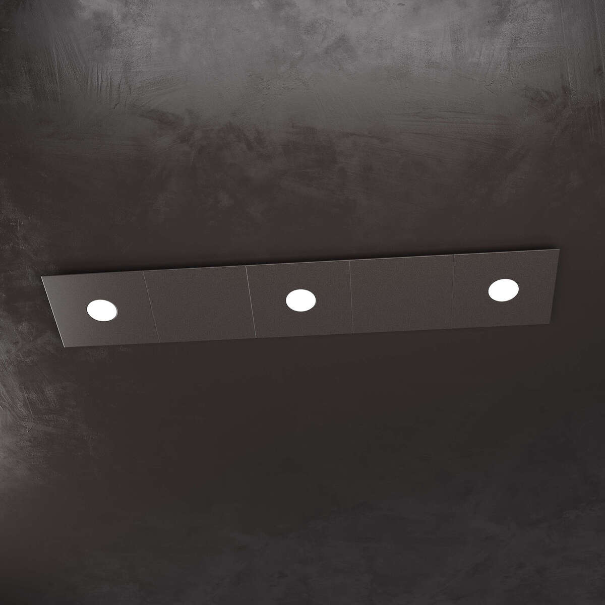 1156/3L2D-MA ECCENTRIC APPLIQUE/PLAFONIERA 3 LUCI + 2 DECORATIVO MARRONE