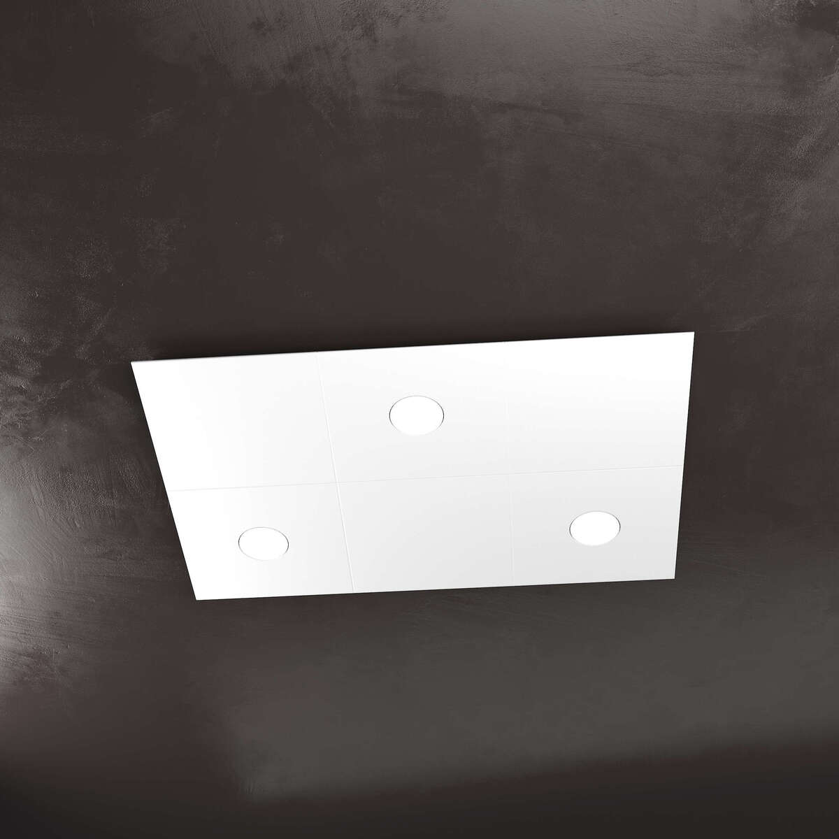 1156/3L3D-BI ECCENTRIC APPLIQUE/PLAFONIERA 3 LUCI + 3 DECORATIVO BIANCO