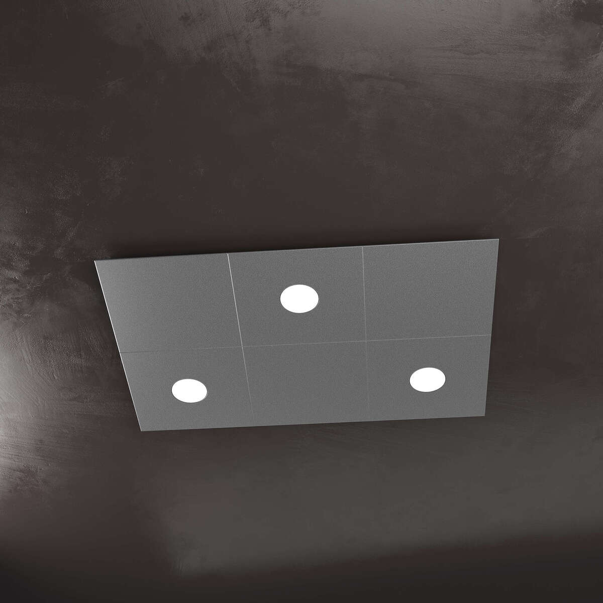 1156/3L3D-GA ECCENTRIC APPLIQUE/PLAFONIERA 3 LUCI + 3 DECORATIVO GRIGIO ANTRACITE