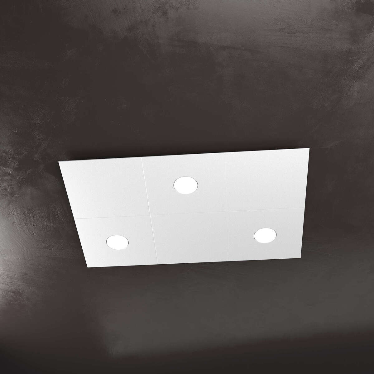 1156/3L3D-GR ECCENTRIC APPLIQUE/PLAFONIERA 3 LUCI + 3 DECORATIVO GRIGIO