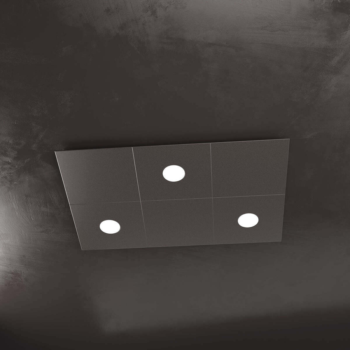 1156/3L3D-MA ECCENTRIC APPLIQUE/PLAFONIERA 3 LUCI + 3 DECORATIVO MARRONE