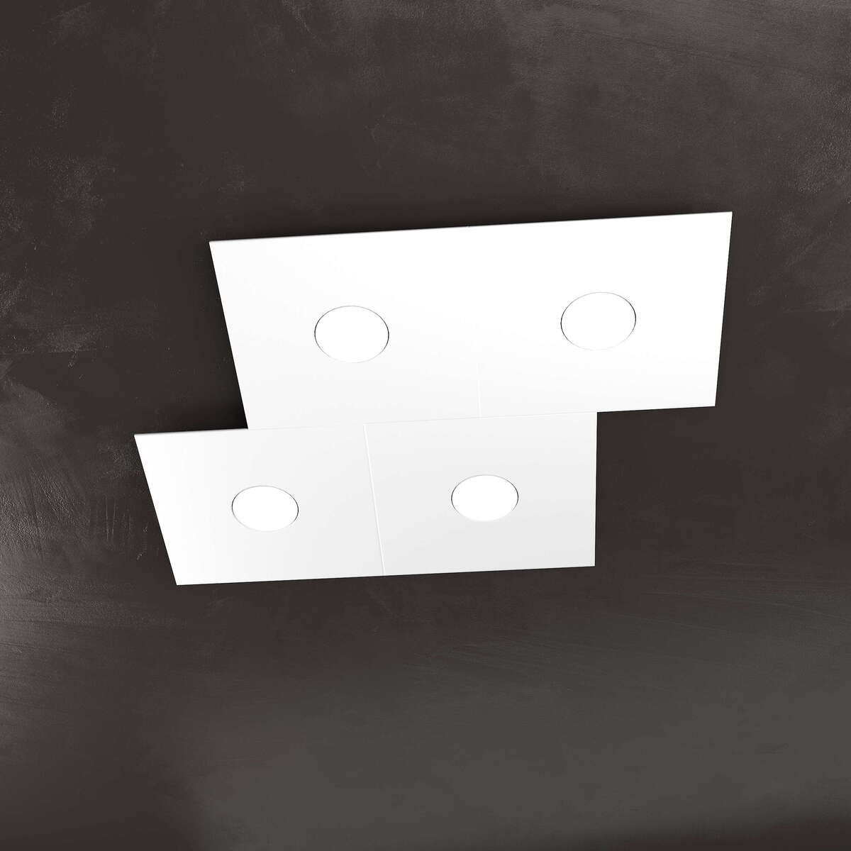 1156/4L-BI ECCENTRIC APPLIQUE/PLAFONIERA 4 LUCI BIANCO