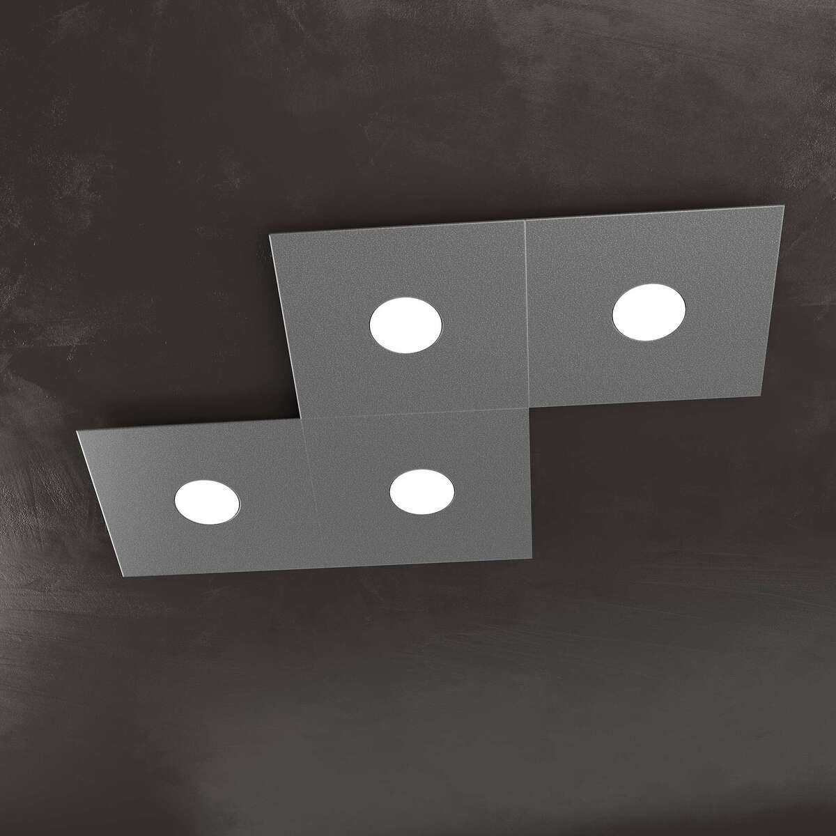 1156/4L-GA ECCENTRIC APPLIQUE/PLAFONIERA 4 LUCI GRIGIO ANTRACITE