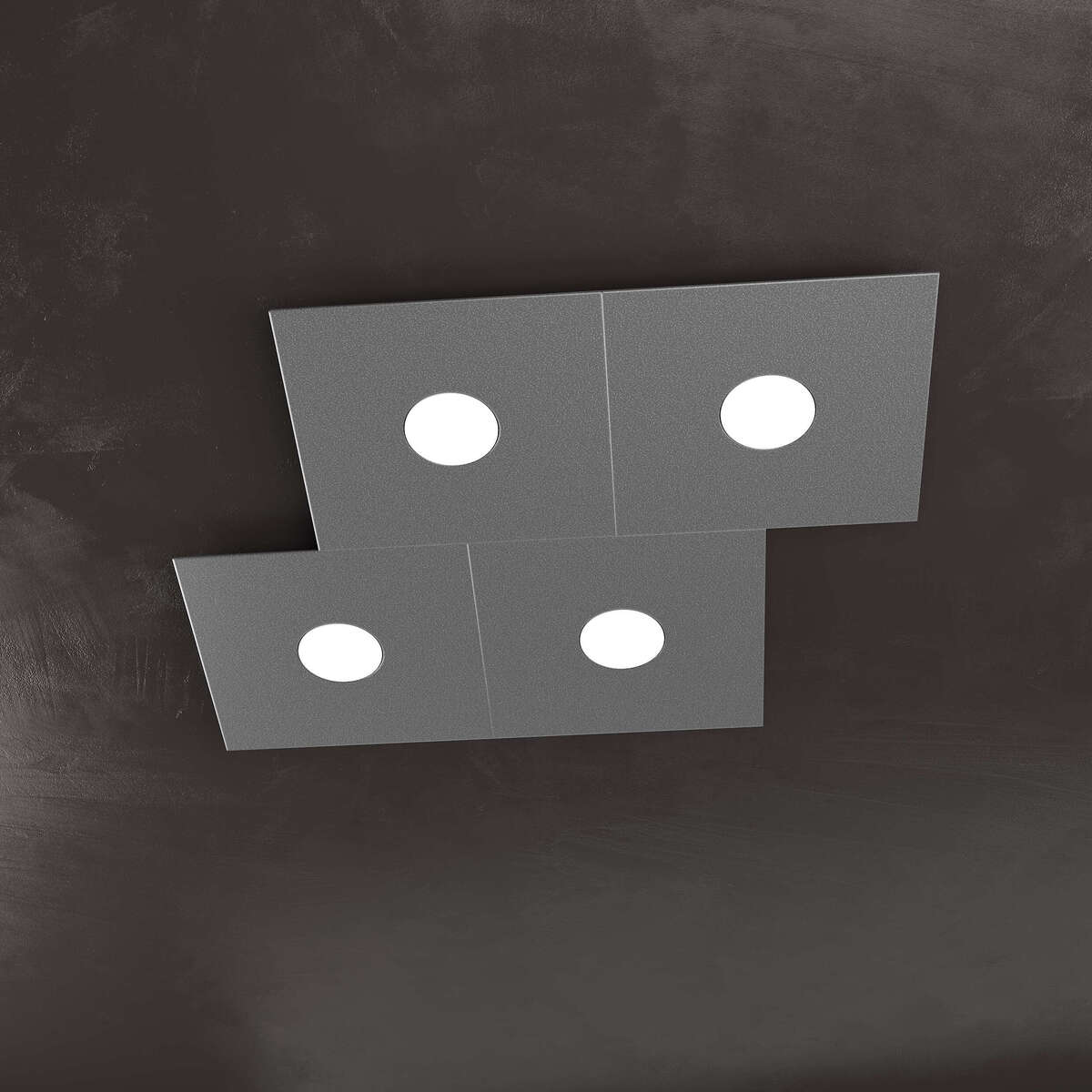 1156/4L-GA ECCENTRIC APPLIQUE/PLAFONIERA 4 LUCI GRIGIO ANTRACITE