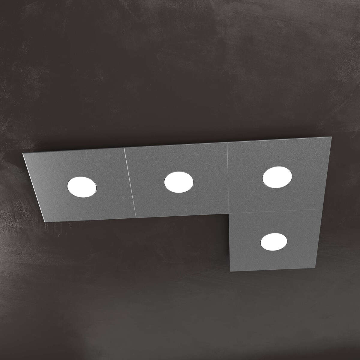 1156/4L-GA ECCENTRIC APPLIQUE/PLAFONIERA 4 LUCI GRIGIO ANTRACITE