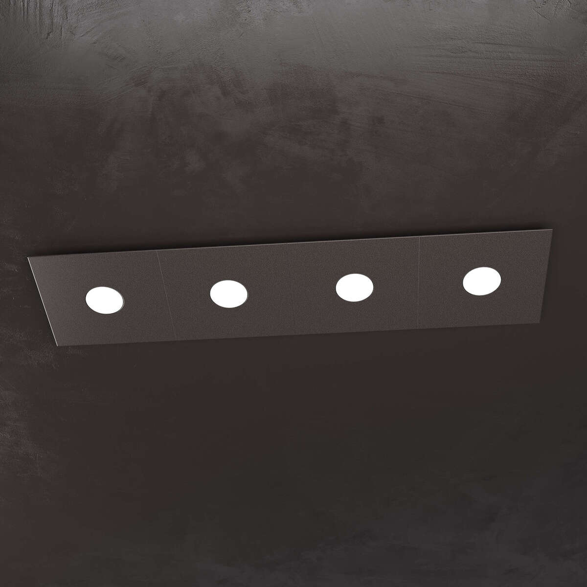 1156/4L-MA ECCENTRIC APPLIQUE/PLAFONIERA 4 LUCI MARRONE