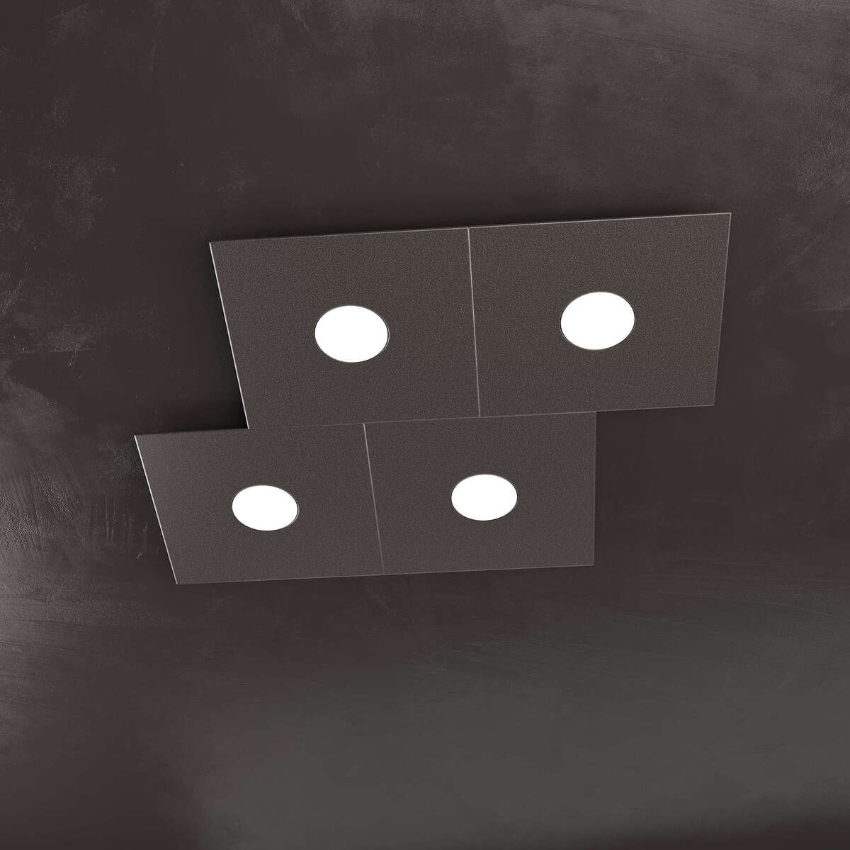 1156/4L-MA ECCENTRIC APPLIQUE/PLAFONIERA 4 LUCI MARRONE