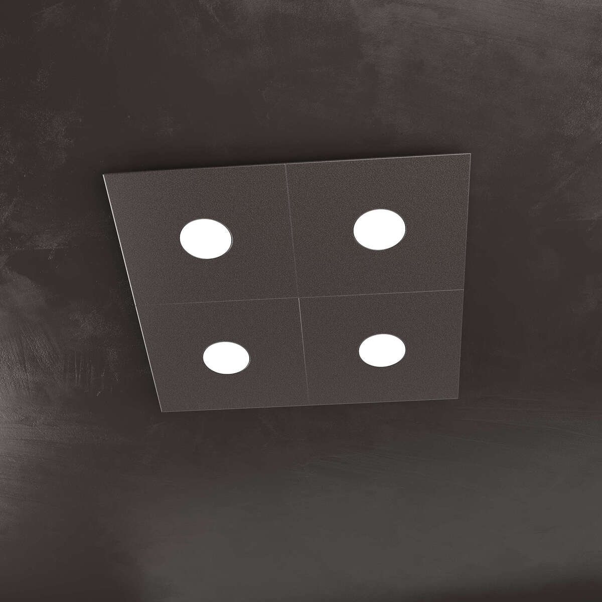 1156/4L-MA ECCENTRIC APPLIQUE/PLAFONIERA 4 LUCI MARRONE