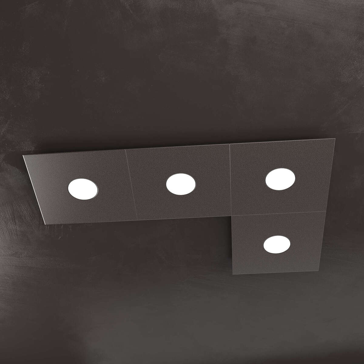 1156/4L-MA ECCENTRIC APPLIQUE/PLAFONIERA 4 LUCI MARRONE