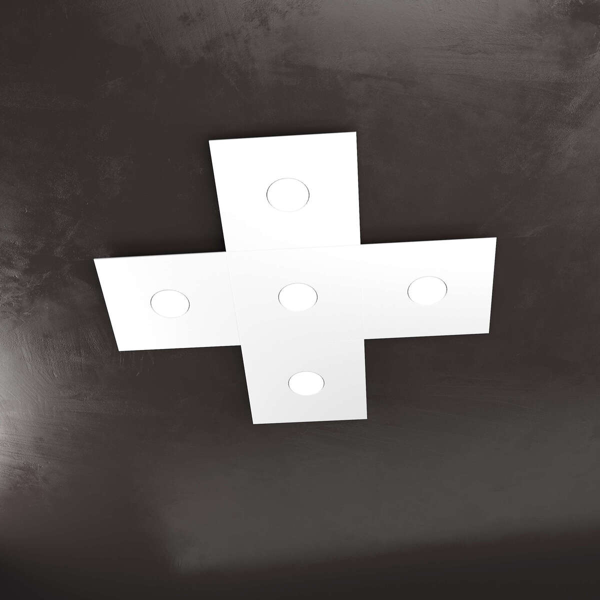 1156/5L-BI ECCENTRIC APPLIQUE/PLAFONIERA 5 LUCI BIANCO
