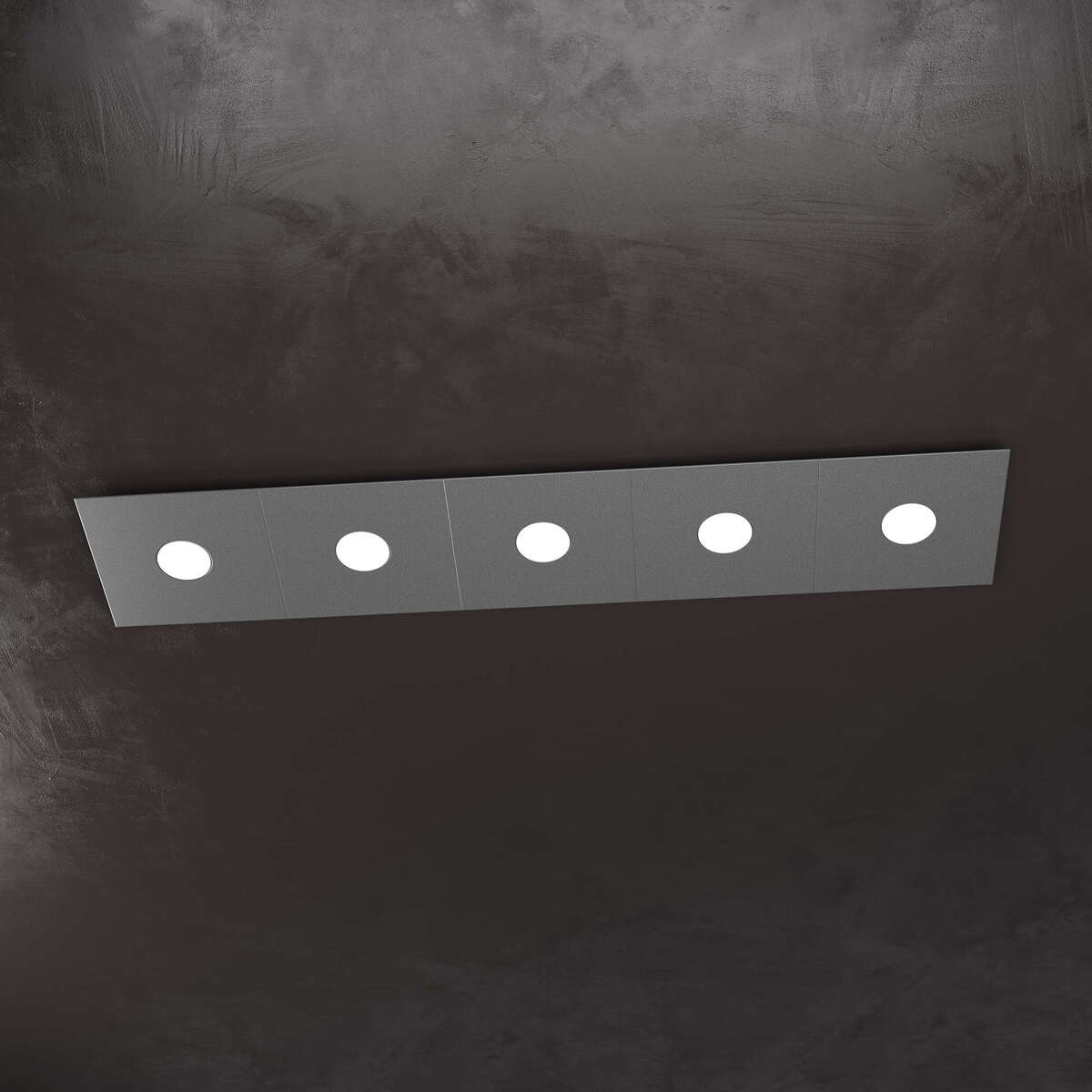 1156/5L-GA ECCENTRIC APPLIQUE/PLAFONIERA 5 LUCI GRIGIO ANTRACITE