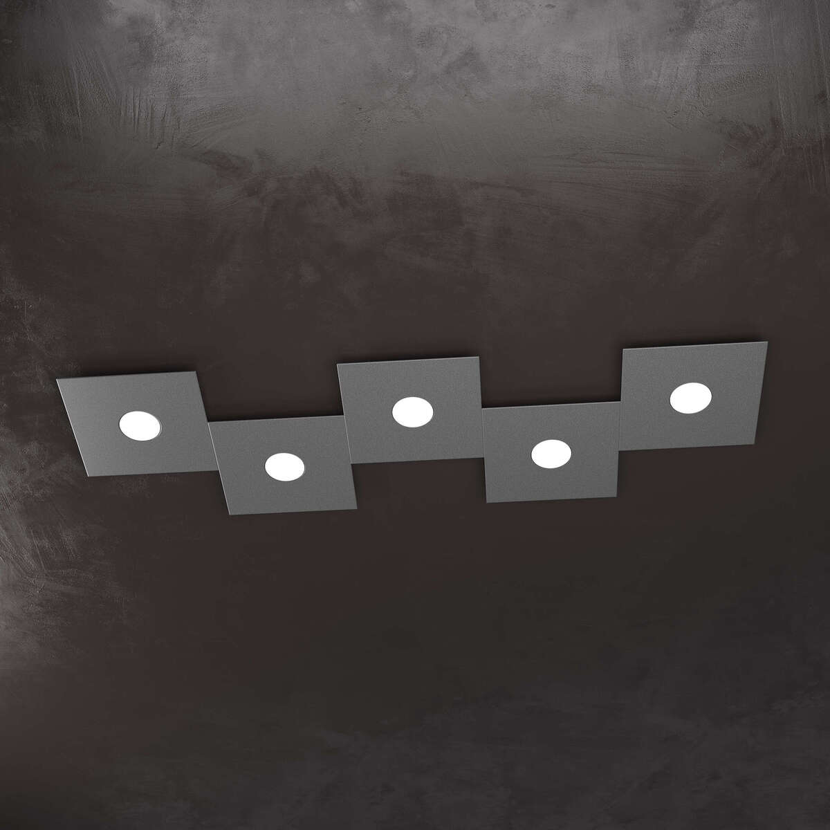 1156/5L-GA ECCENTRIC APPLIQUE/PLAFONIERA 5 LUCI GRIGIO ANTRACITE