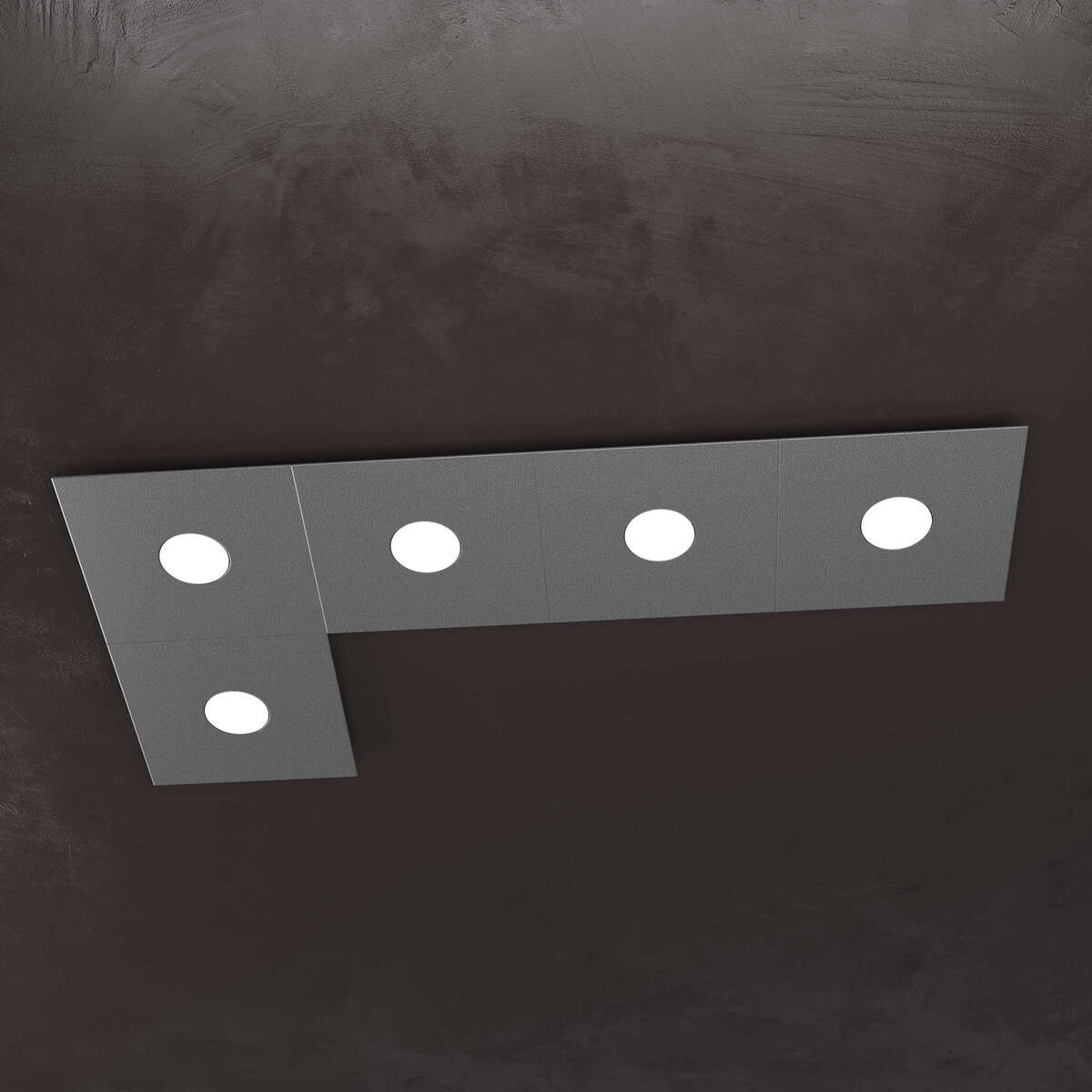 1156/5L-GA ECCENTRIC APPLIQUE/PLAFONIERA 5 LUCI GRIGIO ANTRACITE