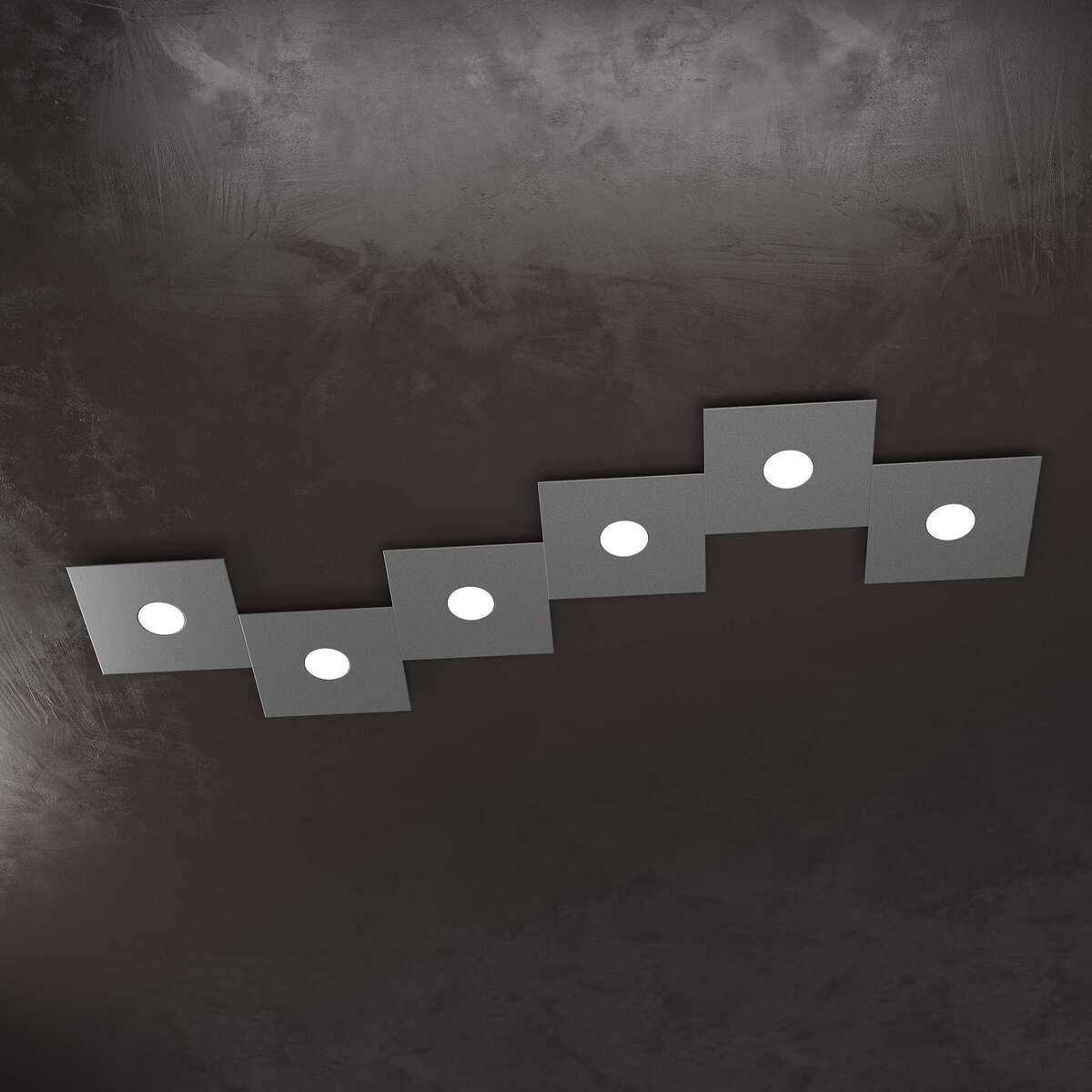 1156/6L-GA ECCENTRIC APPLIQUE/PLAFONIERA 6 LUCI GRIGIO ANTRACITE