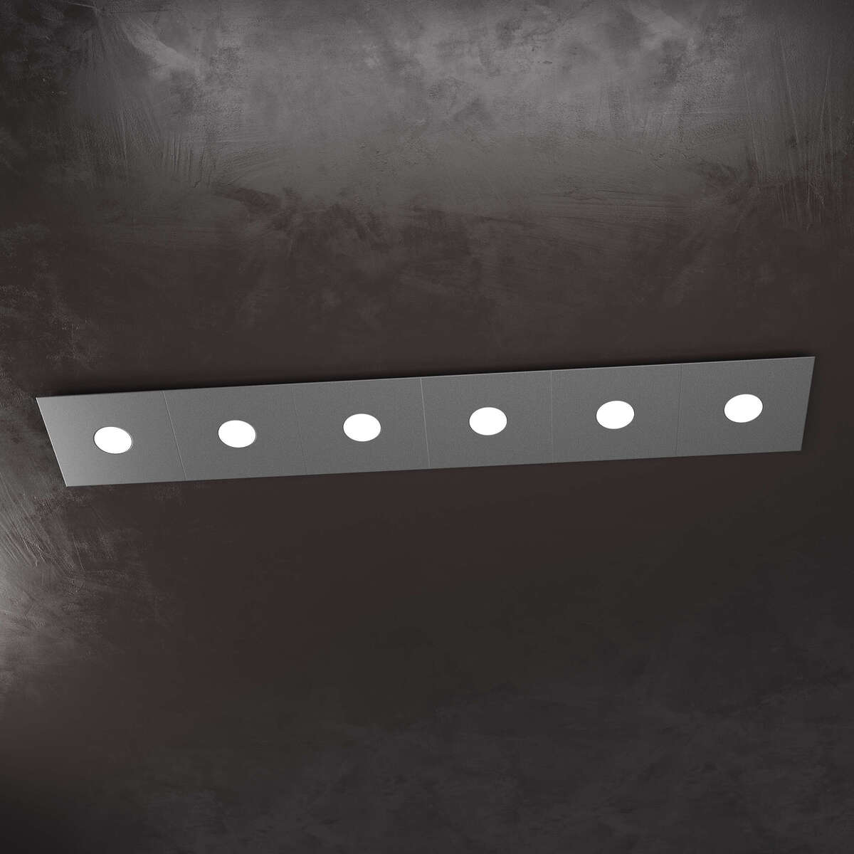 1156/6L-GA ECCENTRIC APPLIQUE/PLAFONIERA 6 LUCI GRIGIO ANTRACITE