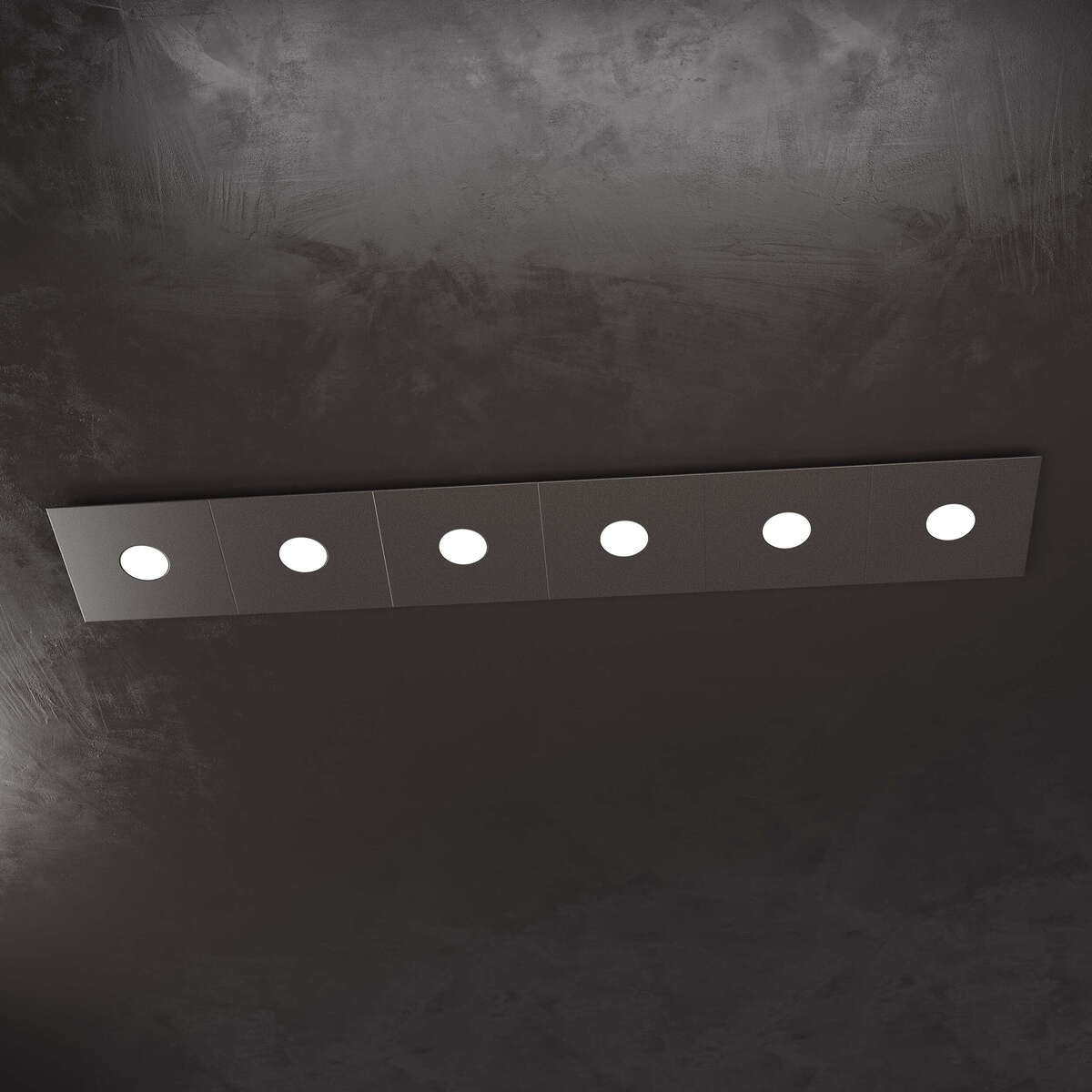 1156/6L-MA ECCENTRIC APPLIQUE/PLAFONIERA 6 LUCI MARRONE
