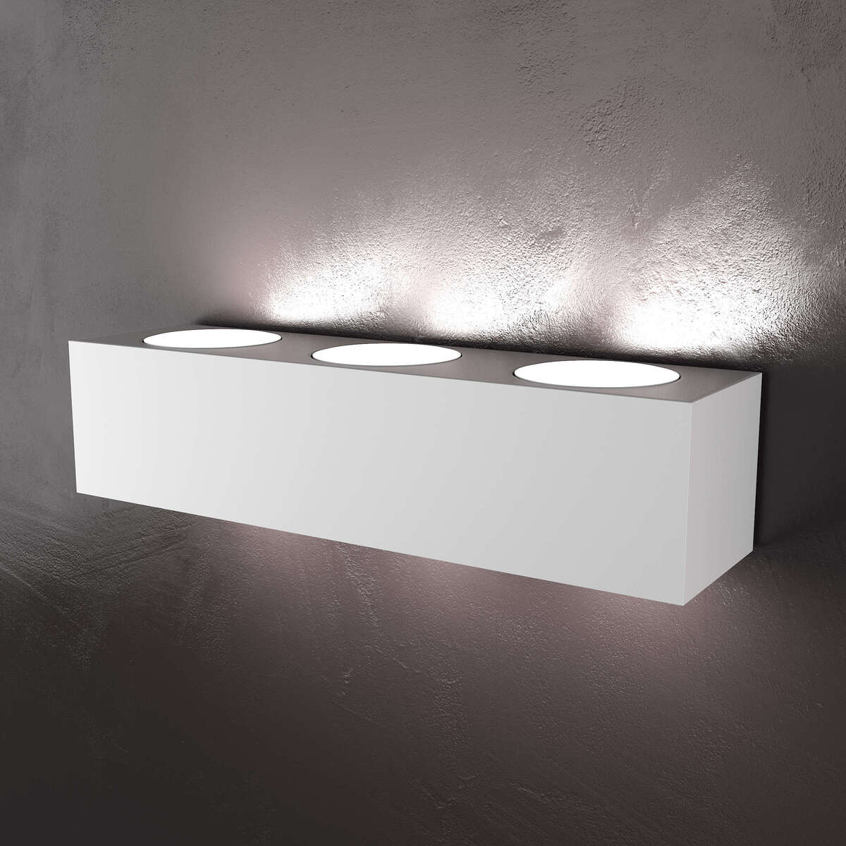 1156/A6-BI ECCENTRIC APPLIQUE 6 LUCI BIEMISSIONE BIANCO