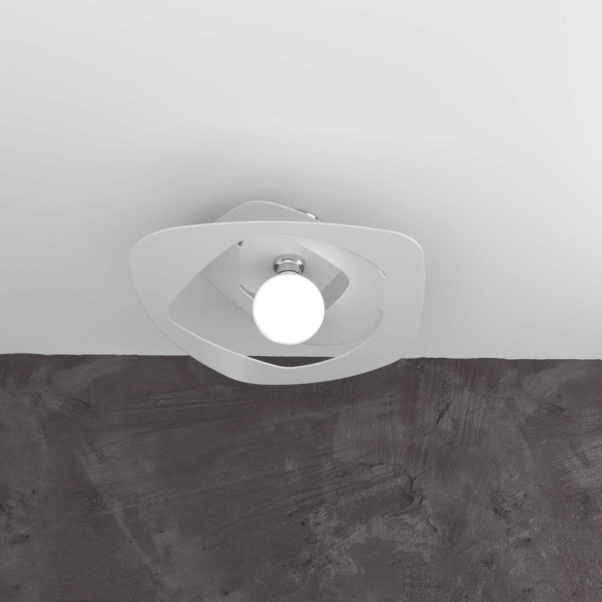 WARPED PLAFONIERA D.50 CM. 1 LUCE BIANCO