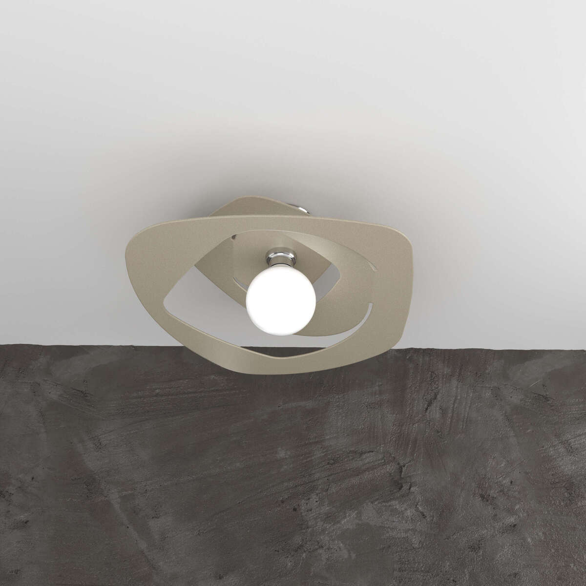 WARPED PLAFONIERA D.50 CM. 1 LUCE SABBIA